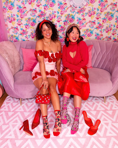 Lot de chaussettes transparentes disco glamour-5