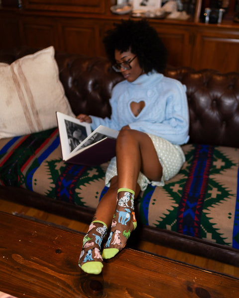 Chaussettes noires transparentes Dopamine Dogs-4