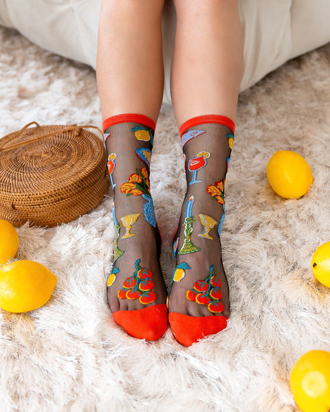 Chaussettes noires transparentes La Dolce Vita-2