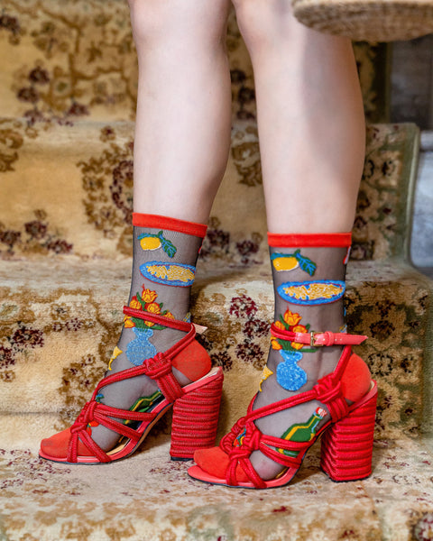 Lot de chaussettes transparentes pour vacances en Europe-5