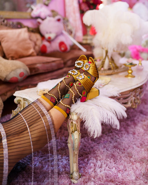 Chaussettes noires transparentes Pearls&Jewels-5