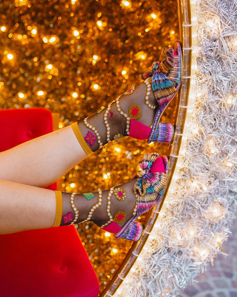 Chaussettes noires transparentes Pearls&Jewels-8