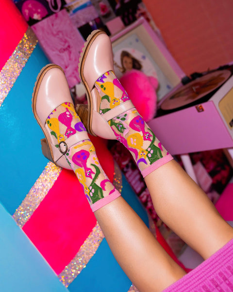 Chaussettes transparentes Dopamine Cats-3