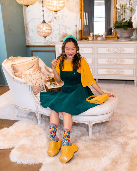 Chaussettes montantes transparentes Tapestry Vines-3