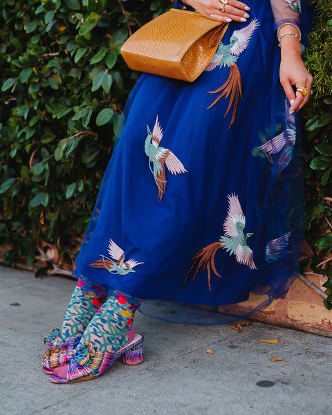 Chaussettes montantes transparentes Tapestry Vines-5