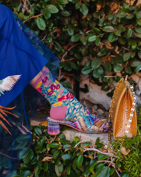 Chaussettes montantes transparentes Tapestry Vines-4