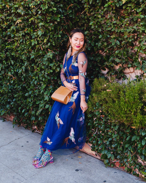 Chaussettes montantes transparentes Tapestry Vines-6