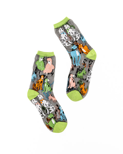 Chaussettes noires transparentes Dopamine Dogs-2