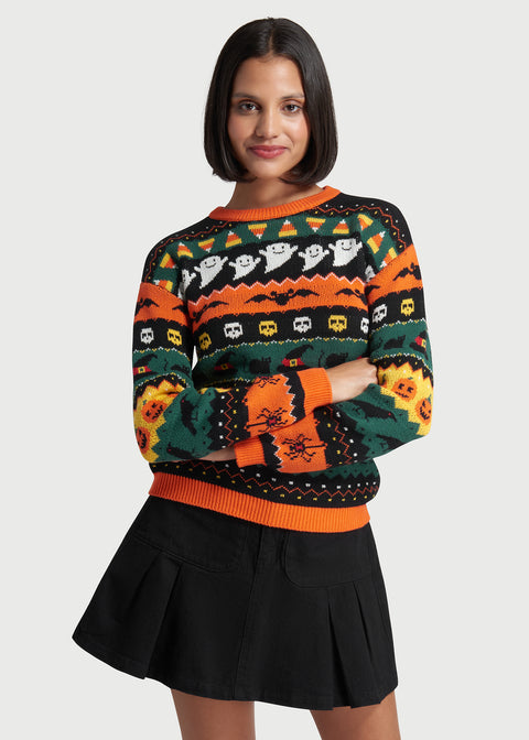 Pull Fair Isle « Fright Night Delight »-5