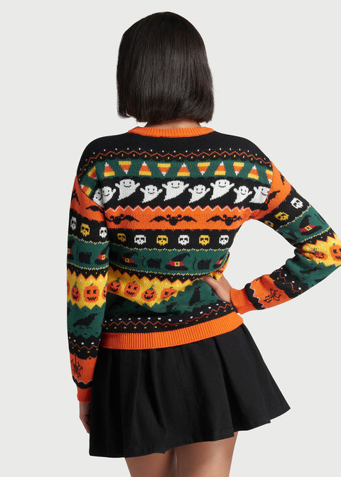 Pull Fair Isle « Fright Night Delight »-6