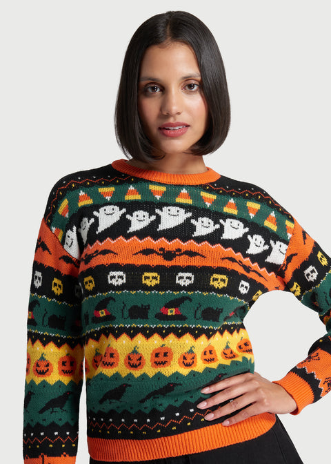 Pull Fair Isle « Fright Night Delight »-7
